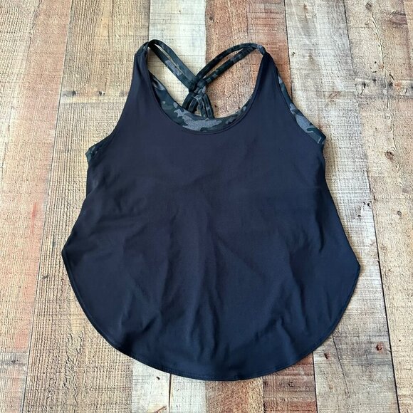 Womens Camo Racerback Tank Top Giselle Powertouch Light Performance Swing Tank - Picture 1 of 5